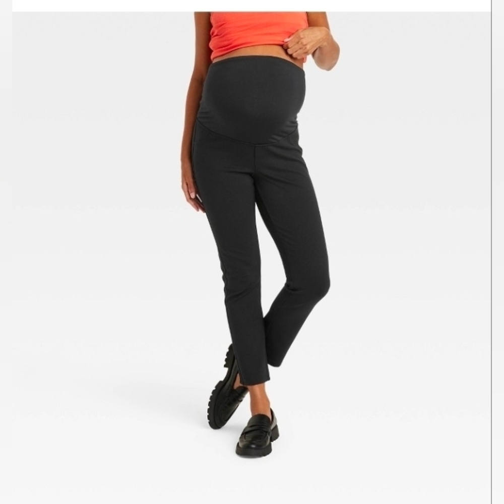 Isabel Maternity By Ingrid Women's Over Belly Ponte Skinny Maternity Pants